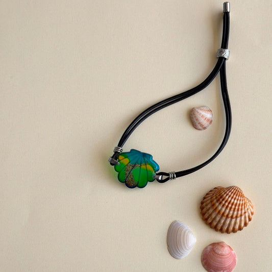 Pulsera Concha Azul Cielo